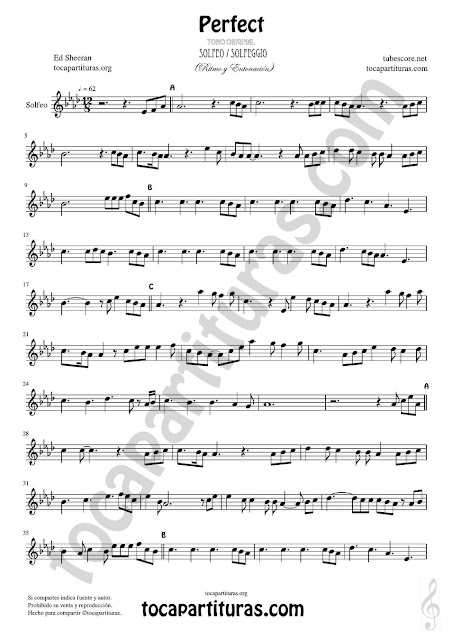 1 Partitura para Solfeo entonado y rítmico (Ritmo y Entonación de Perfect Easy Sheet Music for Solfeggio Music Score PDF/MIDI de Solfeo