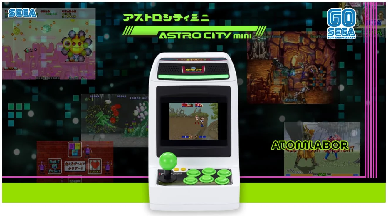 Ein weiteres 60-jähriges Jubiläumsprojekt der SEGA Group hat begonnen! Das legendäre Sega-Arcade-Chassis "Astrocity", das in den 90er Jahren regierte, wird als "Astrocity Mini" wiederbelebt. Sie können die Aufregung der Arkade zu der Zeit in Ihrer Handfläche genießen.