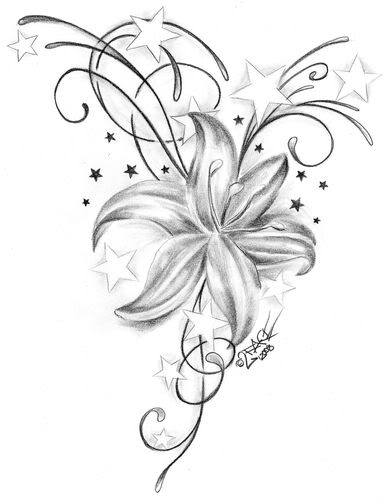 Flower tattoo designs are almost predominately a female tattoo though there