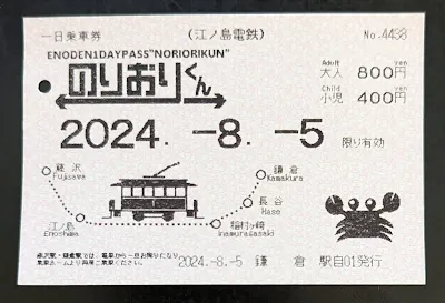 のりおりくん　1日パス