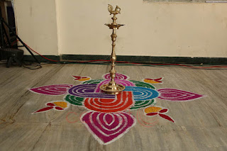 Traditional welcome floor art karur Prem Mahal Tamilnadu coimbatore