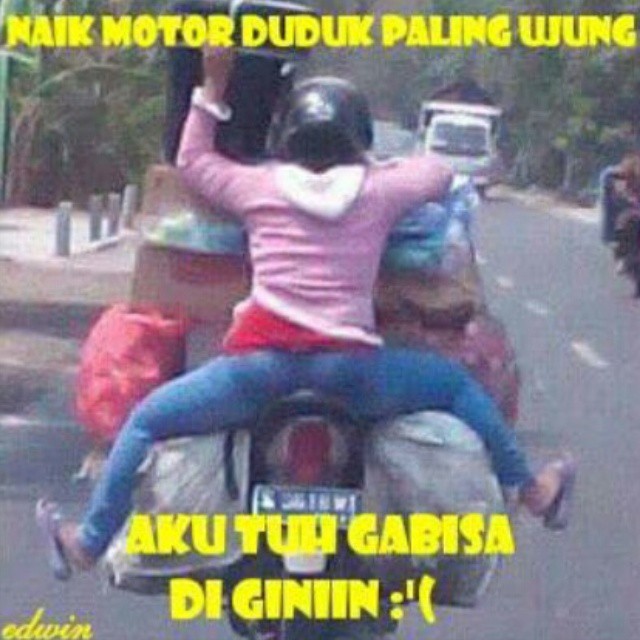 Gambar Lucu  Saat Emak  Emak  Naik Motor Humor Lucu  Banget