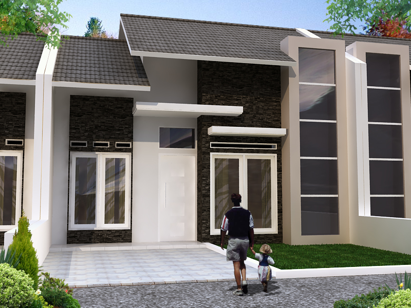 Gambar Desain Rumah Minimalis 1 Lantai Type 120  Contoh Z