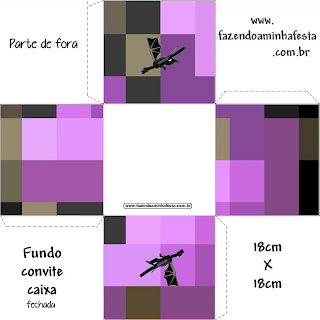 Ender Dragon Minecraft: Cajas para Imprimir Gratis. 