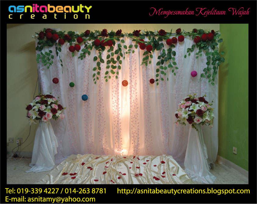 Backdrops untuk Majlis Berendoi  Asnita Beauty Creation