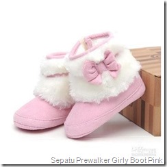 Sepatu Prewalker Girly Boot Pink