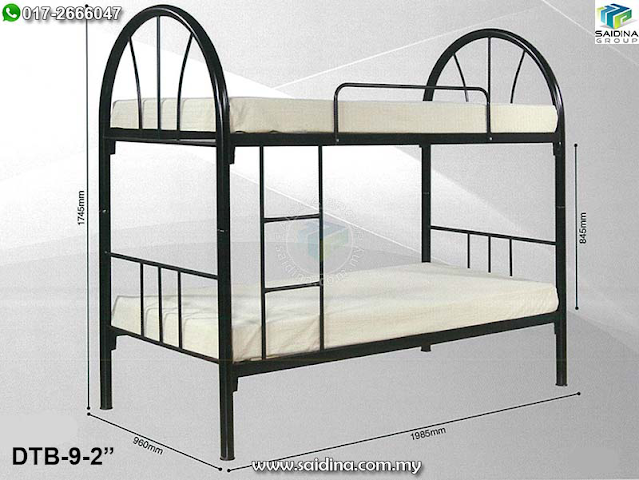 Katil Bujang 2 Tingkat | Metal Double Decker Bed : Model : DTB-9-2″  