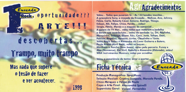 CD Primeiro Enseada Rock Contra Capa