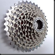 Cogset.  Remove this to get to the spokes.