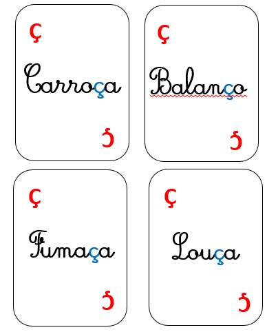 Os Planos da Joaninha: Jogo ortográfico imitando cartas de 