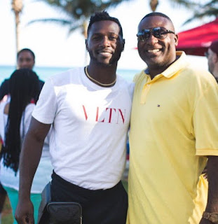 Antonio Brown with his father Eddie