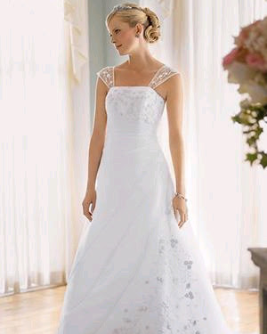 Cap Slevees Wedding Dress