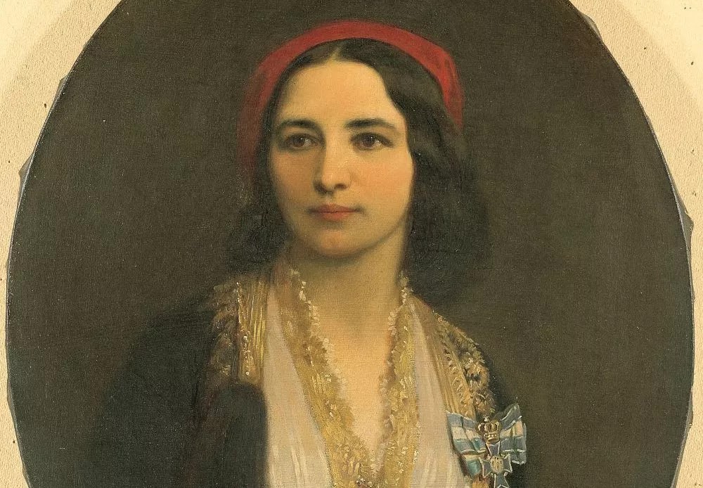 Χανς Κούντμιλερ (1837-1893), Προσωπογραφία Ασπασίας Καρπούνη, μετέπειτα βαρώνης Σράτενμπεργκ, κυρίας επί των τιμών της βασίλισσας Αμαλίας, 1850