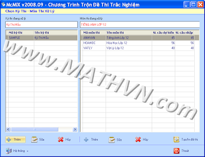 McMIX v2008.09 - Phần mềm trộn đề trắc nghiệm miễn phí tốt nhất