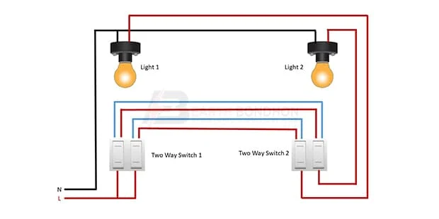 Two light two switch wiring diagram