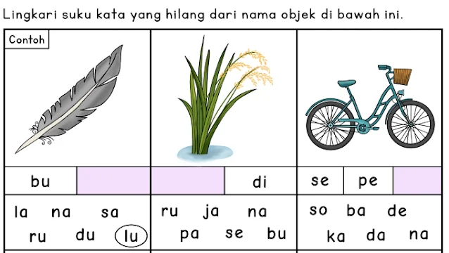 Latihan membaca - suku kata yang hilang 01