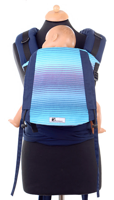 Huckepack half Buckle Babytrage genäht aus Girasol Tragetuch, Tragen ab Geburt