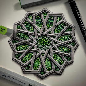 11-Emerald-design-Mandala-Drawings-Baz-Furnell-www-designstack-co