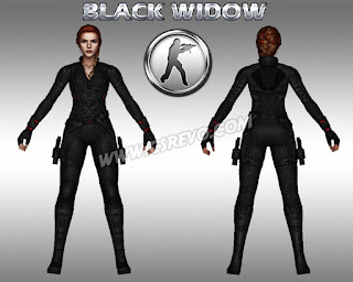 Skin Player - Black Widow (Viuvá Negra) CS 1.6