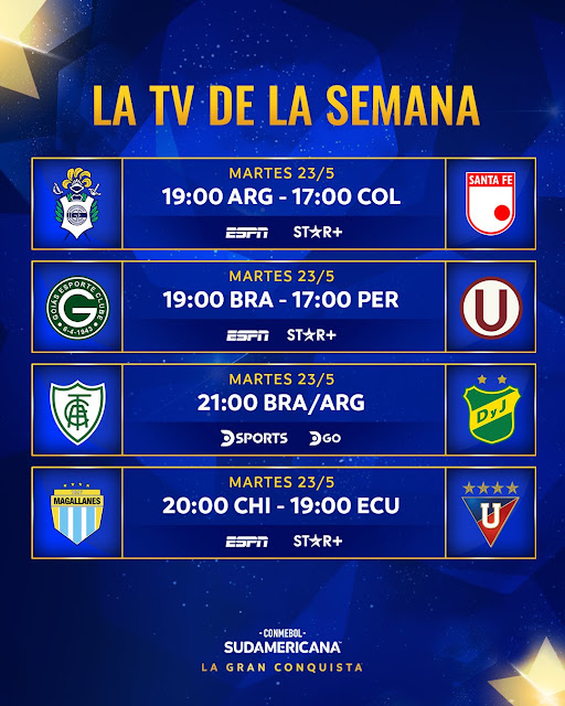 Fixture y Canales de Tv Fecha 4 Copa Sudamericana 2023
