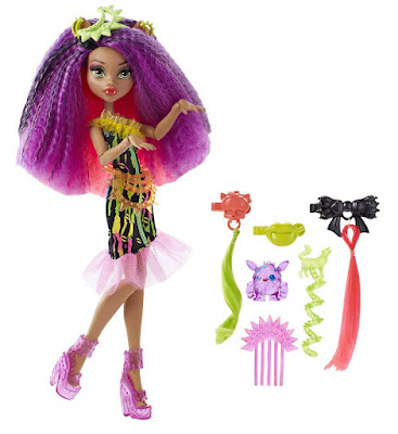 MONSTER HIGH : Electrificadas Muñeca Clawdeen Wolf : Electro-Peinado  Película 2017 | Mattel DVH70 CONTENIDO JUGUETE