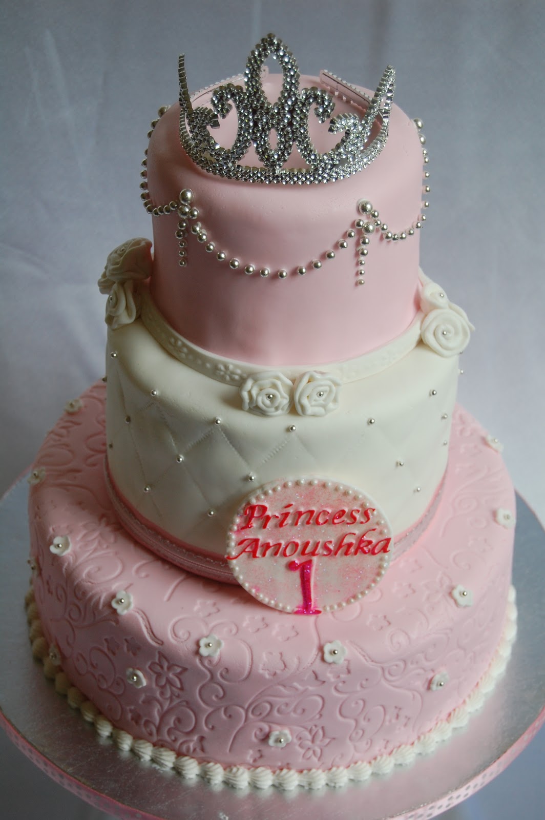 CUSTOMISED CAKES BY JEN Pink Princess Tiara Cake