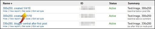 adsense ad list
