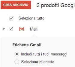 download intero archivio gmail