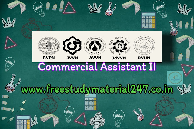 rvunl commercial assistant syllabus, previous paper