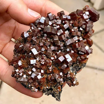 Vanadinite Crystal Specimen from Mibladen, Morocco