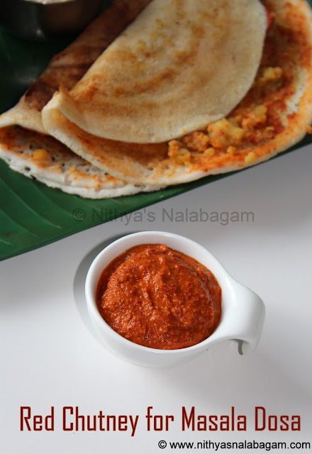 Mysore Masala Dosa red chutney