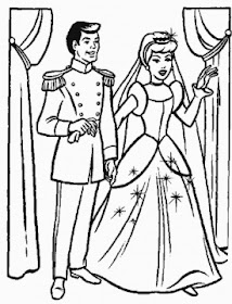 Princess and Prince Wedding Coloring Sheet