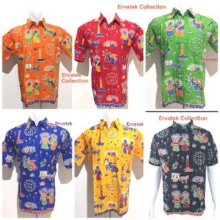 JUAL BAJU BATIK BEKASI BETAWI PRIA LENGAN PENDEK