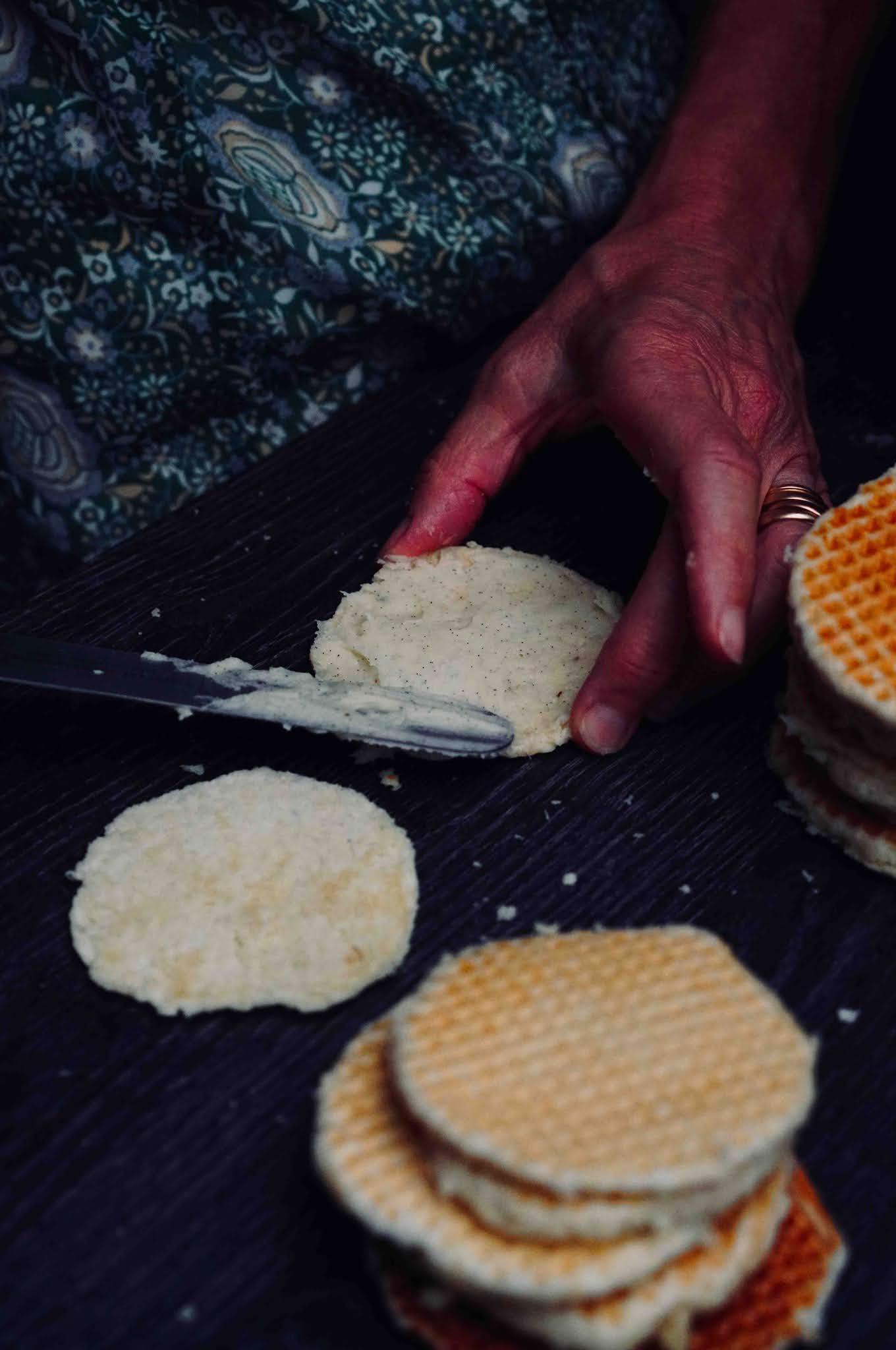 Gaufre fourrée à la vanille