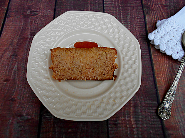 bolo de coco  alperce e calda sem acucar