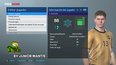 PES 2019 PS4 MyClub Legends Offline by Junior Mantis