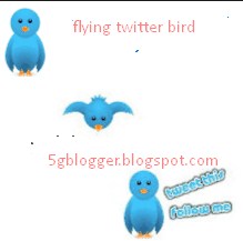 Add Stylish Animated Flying Twitter Bird In Blogger