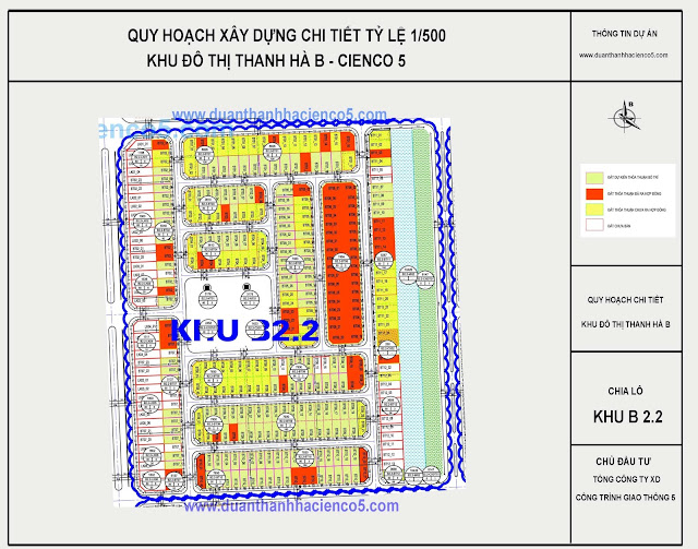 Sơ đồ khu B2.2 dự án Thanh Hà Cienco 5 Hà Đông