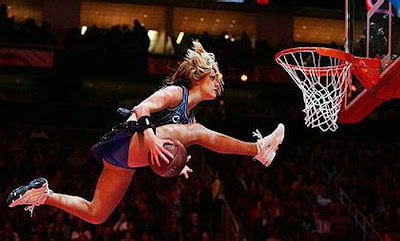 Slam dunking NBA girls