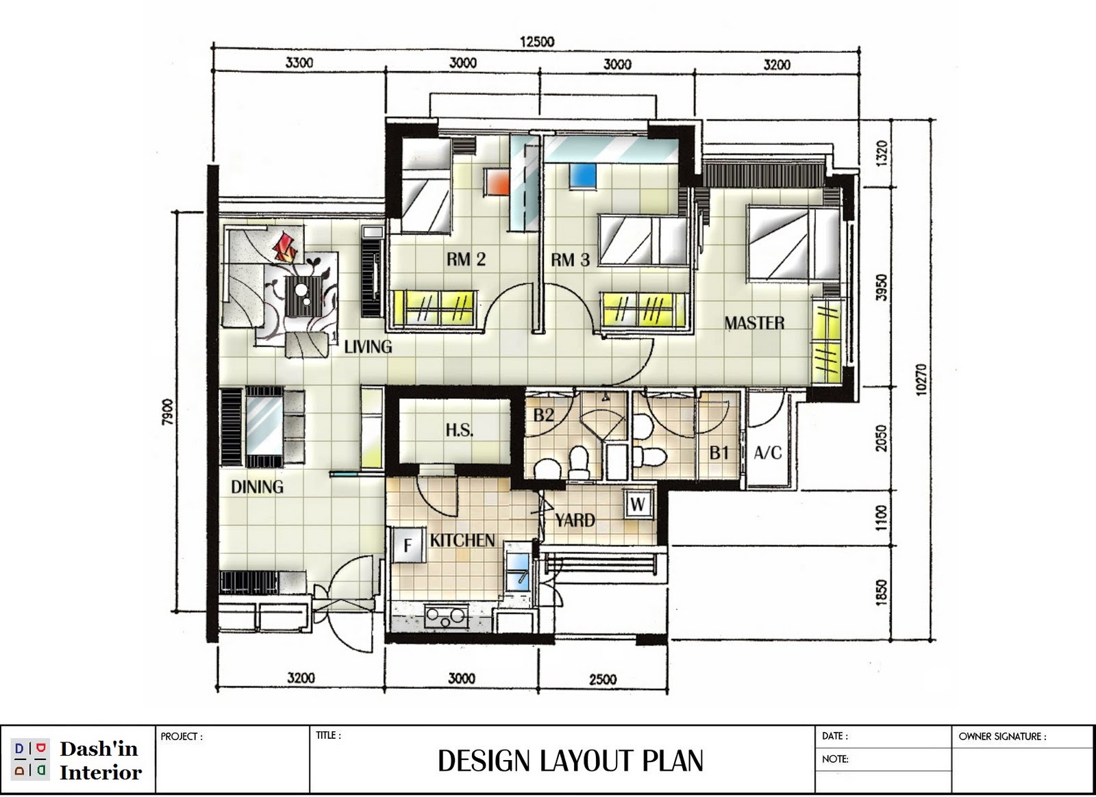 Dash in Interior Hand Drawn Designs floor plan layout