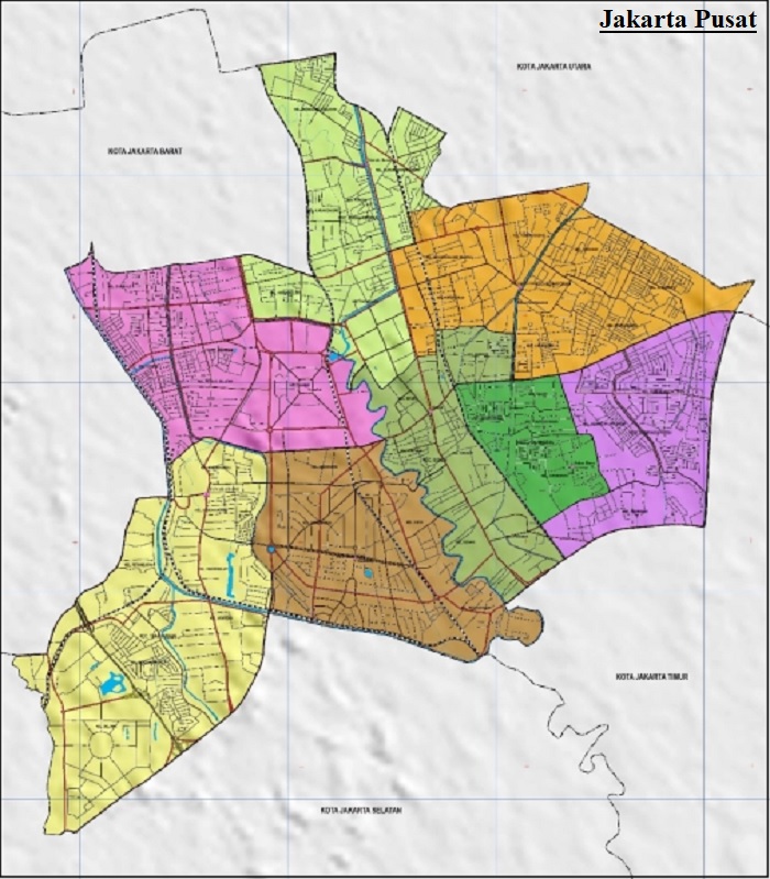 Peta Jakarta HD Lengkap Pusat Barat Timur Utara dan 