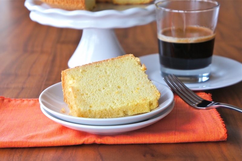 Pour batter into an ungreased angel cake tube pan