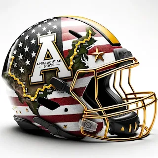 Appalachian State Mountaineers Patriotic Concept Helmet