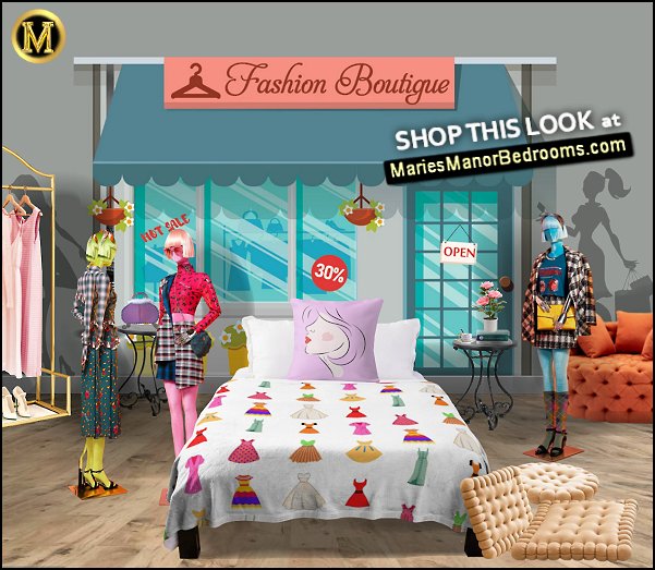Boutique Theme Rooms Vogue girls boutique bedroom ideas Fashion show Clothing store display rack