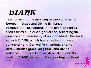 meaning of the name "DIANE"