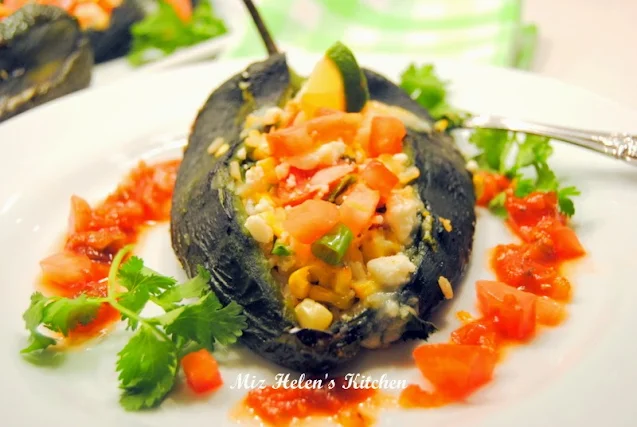 Stuffed Poblanos at Miz Helen's Country Cottage