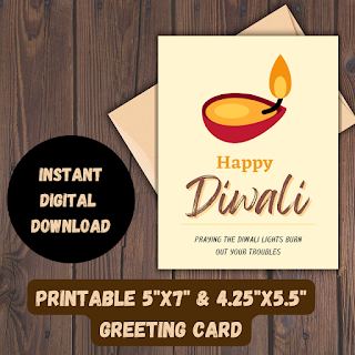 Diya, Diwali, card, Happy Diwali,