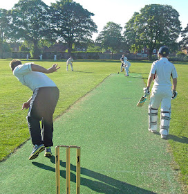 Action from a previous Briggensians Association  Youth v Experience cricket match at Sir John Nelthorpe School, Brigg - played in wonderful summer weather
