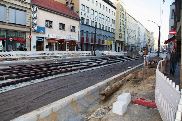 Baustelle Invalidenstraße, Gleisarbeiten, 10115 Berlin, 09.03.2014