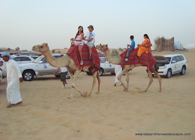 camel ride in the desert